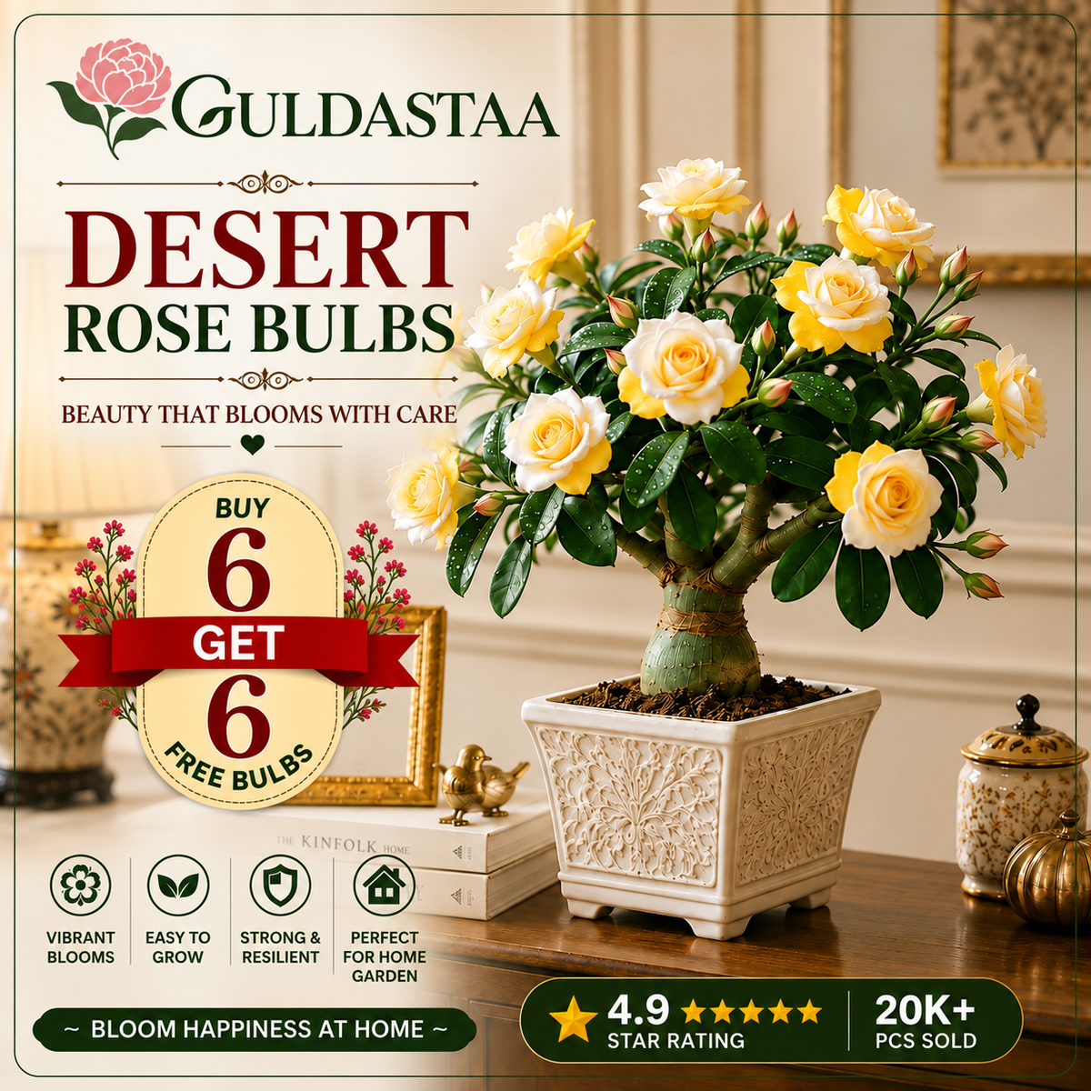 🥰HOT SALE 49% OFF🥰 🌵🌺DESERT ROSE BULBS🔥Buy 6 Get 6 Free Bulbs🔥