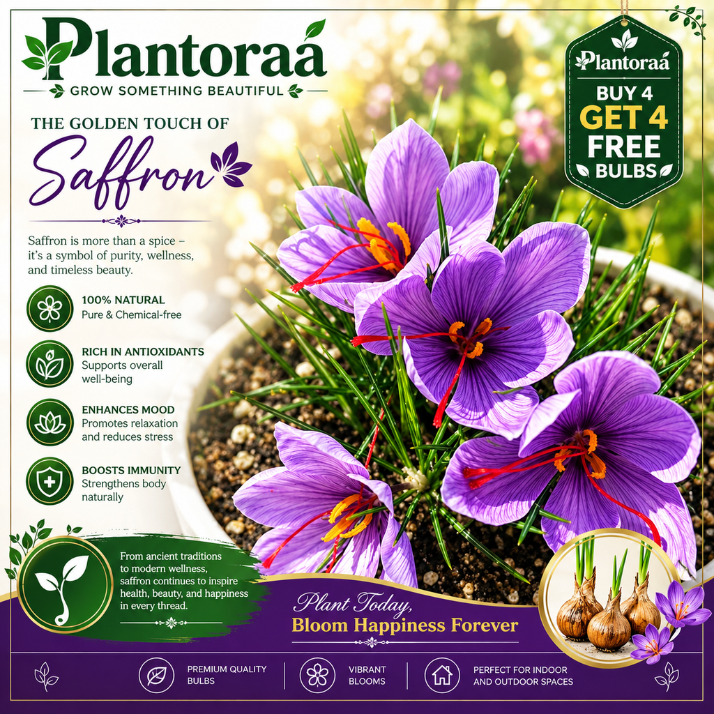 🌹Saffron Bulbs—Gold in the Flower Bulbs🌹🔥Buy 4 Get 4 Free Bulbs🔥