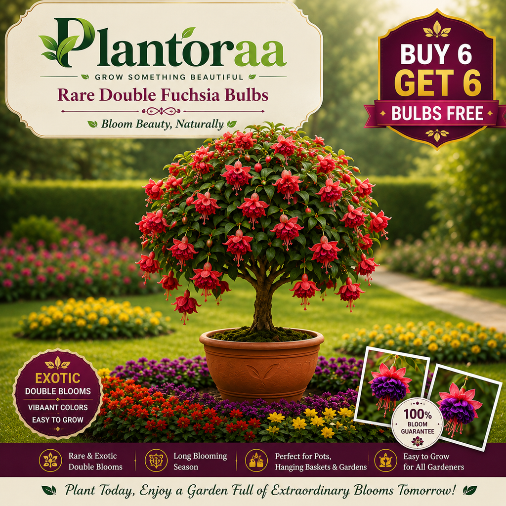 🌸 Rare Double Fuchsia Bulbs – Beautiful Shade-Loving Flowering Plants🔥Buy 6 Get 6 Free Bulbs🔥