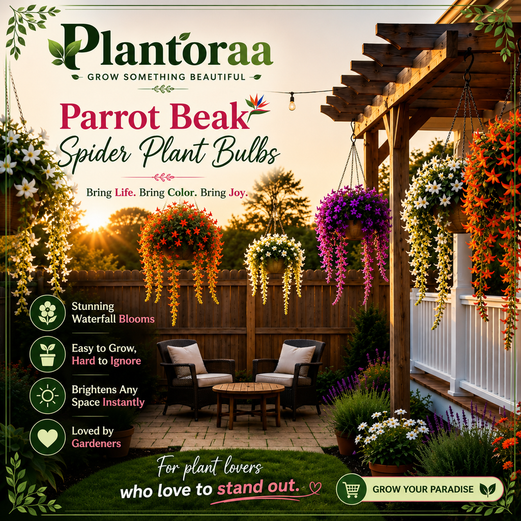 🪴🦜PARROTBEAK SPIDER PLANT BULBS - 🔥 BLOOMS FOR UP TO 300 DAYS A YEAR! 🦜Buy 6 Get 6 Free Bulbs🦜