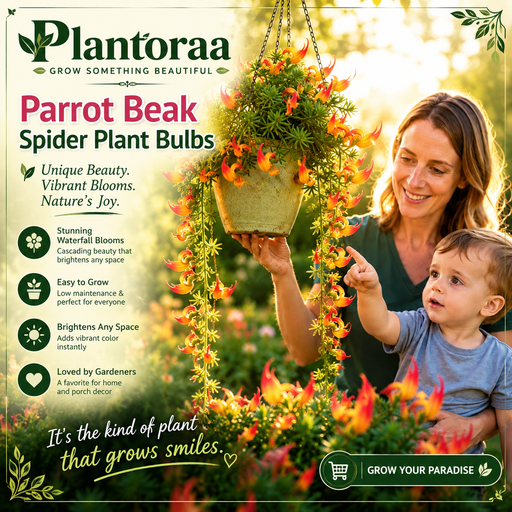 🪴🦜PARROTBEAK SPIDER PLANT BULBS - 🔥 BLOOMS FOR UP TO 300 DAYS A YEAR! 🦜Buy 6 Get 6 Free Bulbs🦜