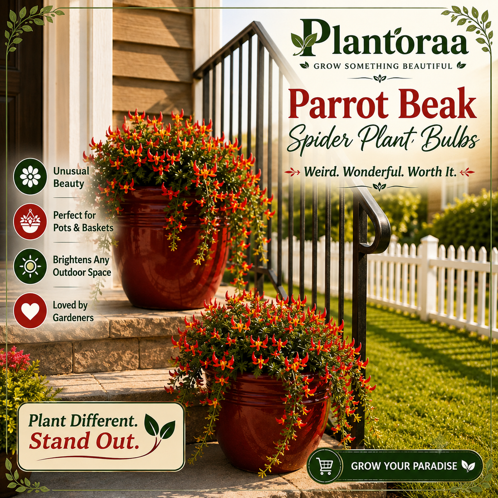 🪴🦜PARROTBEAK SPIDER PLANT BULBS - 🔥 BLOOMS FOR UP TO 300 DAYS A YEAR! 🦜Buy 6 Get 6 Free Bulbs🦜
